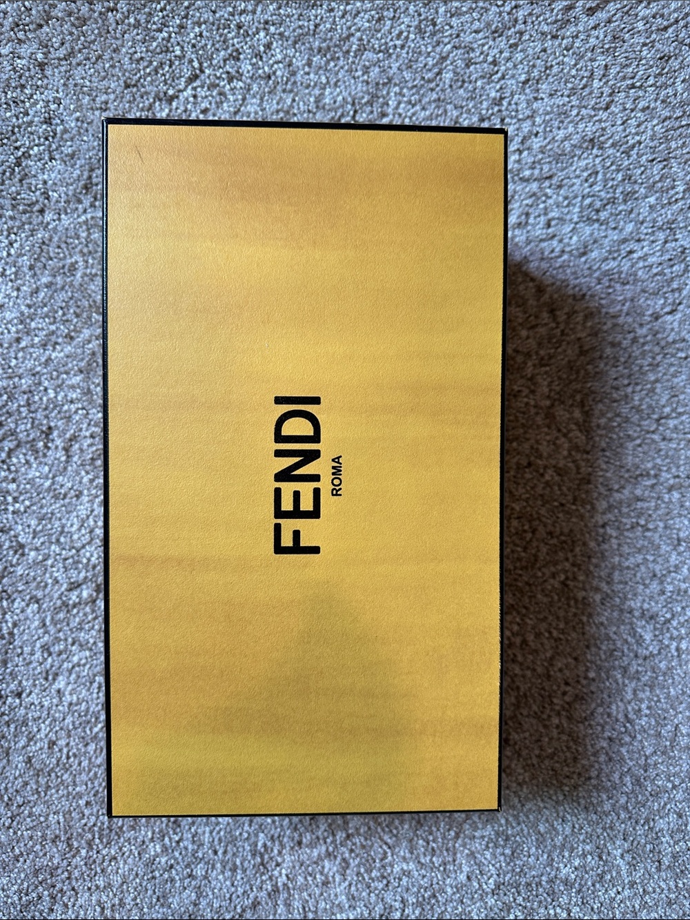 Fendi Yellow Roma Logo shoe Box